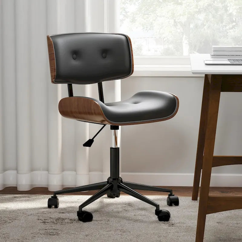 Chaise de bureau Carson Carrington Leksand, style moderne du milieu du siècle