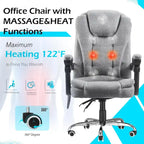 Chaise de bureau ergonomique AECOJOY avec fonctions de massage vibrant et chauffant à 7 points