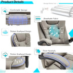 Chaise de bureau ergonomique AECOJOY avec fonctions de massage vibrant et chauffant à 7 points