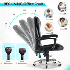 Chaise de bureau ergonomique AECOJOY avec fonctions de massage vibrant et chauffant à 7 points