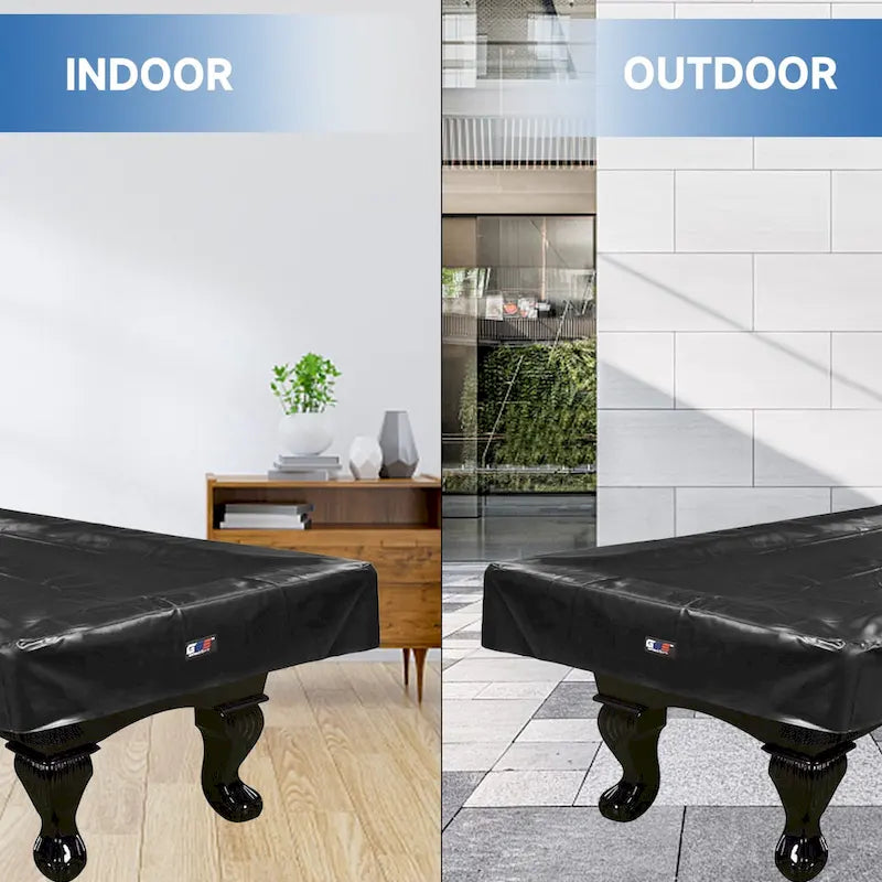 Housse de billard GSE 7 pi/8 pi/9 pi en similicuir PU résistant - Noir