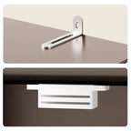 Armoire de cuisine autoportante blanche de 66,5 pouces de haut avec tiroirs coulissants en métal et système de fermeture à clapet