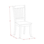 Ensemble de salle à manger East West Furniture : table ovale et chaises de cuisine, 42 x 60 pouces, noir et cerisier (nombre de pièces au choix)