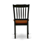 Ensemble de salle à manger East West Furniture : table ovale et chaises de cuisine, 42 x 60 pouces, noir et cerisier (nombre de pièces au choix)