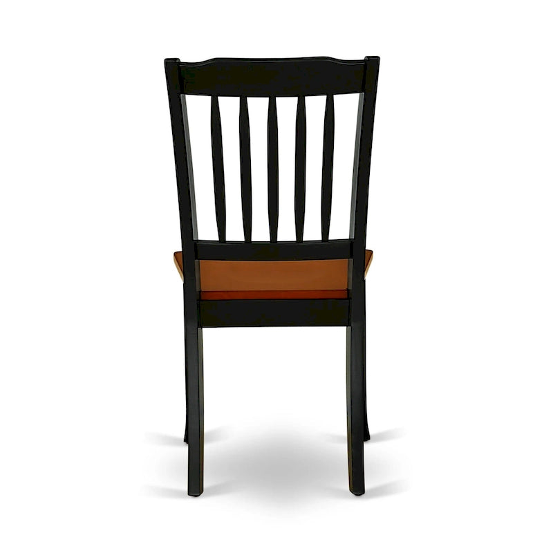 Ensemble de salle à manger East West Furniture : table ovale et chaises de cuisine, 42 x 60 pouces, noir et cerisier (nombre de pièces au choix)