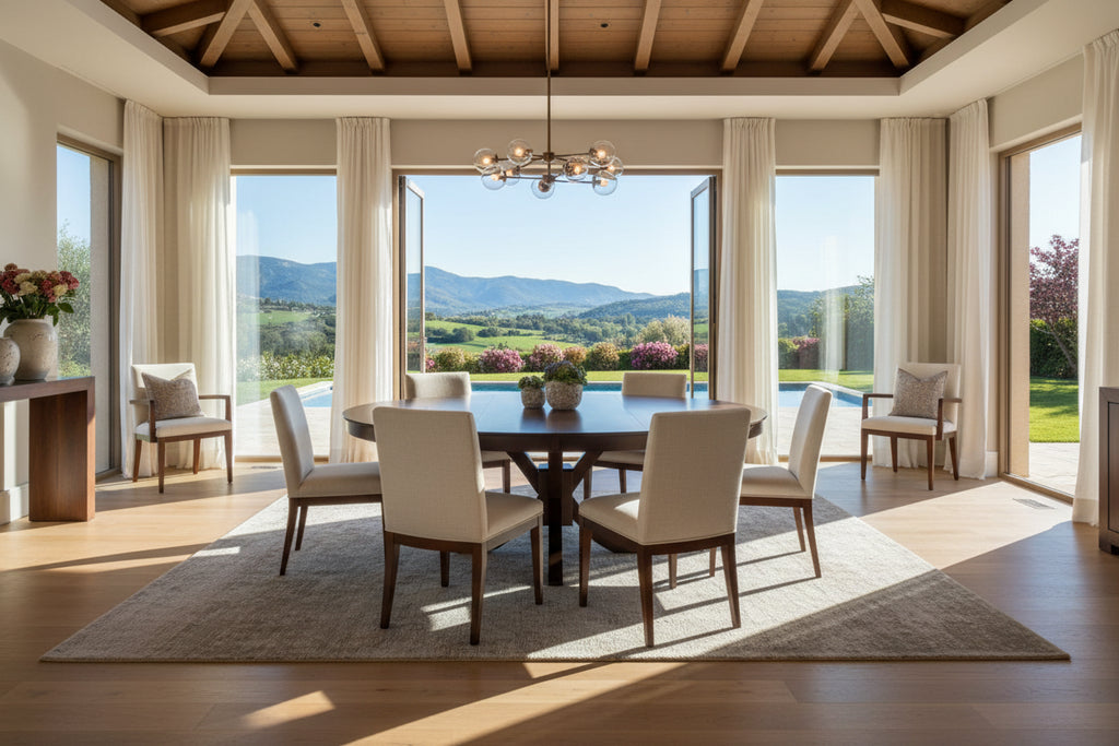 Table de salle à manger traditionnelle Oskam I en noyer de 53 pouces de Furniture of America