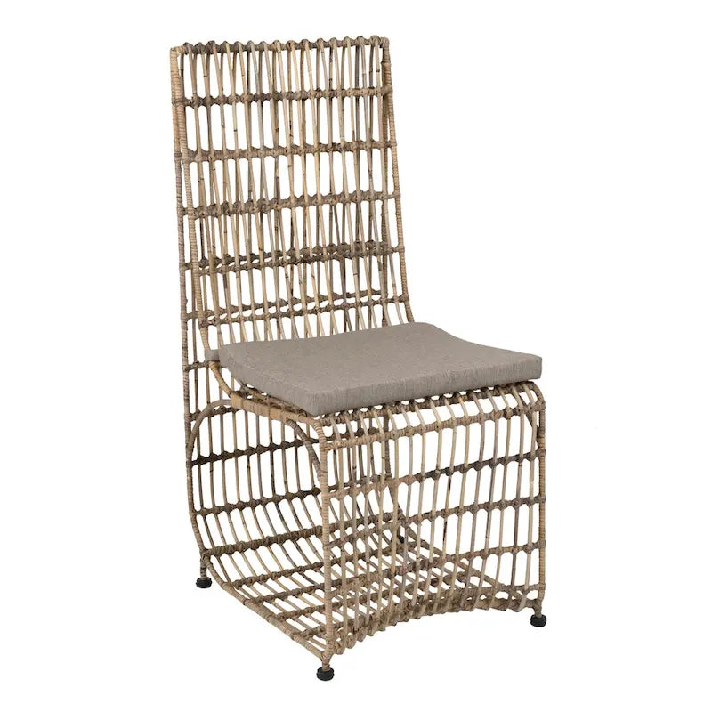 Rattan Wrapped Iron Dining Chair by East at Main