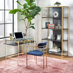 Bureau en verre Lifestorey Thayer style milieu du siècle