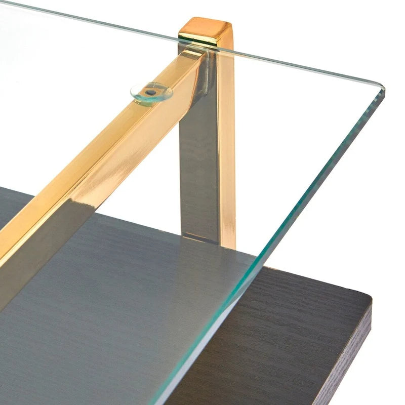 Bureau en verre Lifestorey Thayer style milieu du siècle