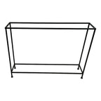 Table console Aurelia 122 cm, plateau en bronze antique martelé artisanalement, structure en fer noir de style industriel