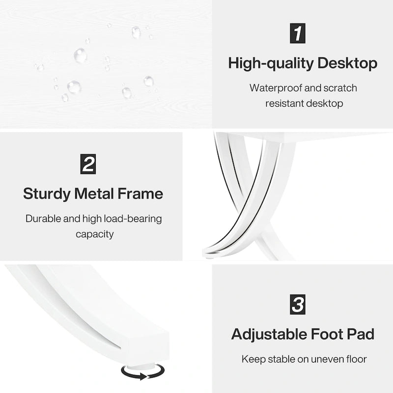 Table de conférence de 1,98 m (6,5 pi) pour 6 à 8 personnes, table de séminaire rectangulaire de 1,98 m (78 po) de long