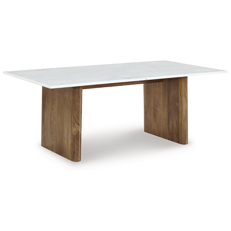 Table basse Signature Design by Ashley Isanti, marron clair/blanche - 122 cm (L) x 66 cm (P) x 43 cm (H)