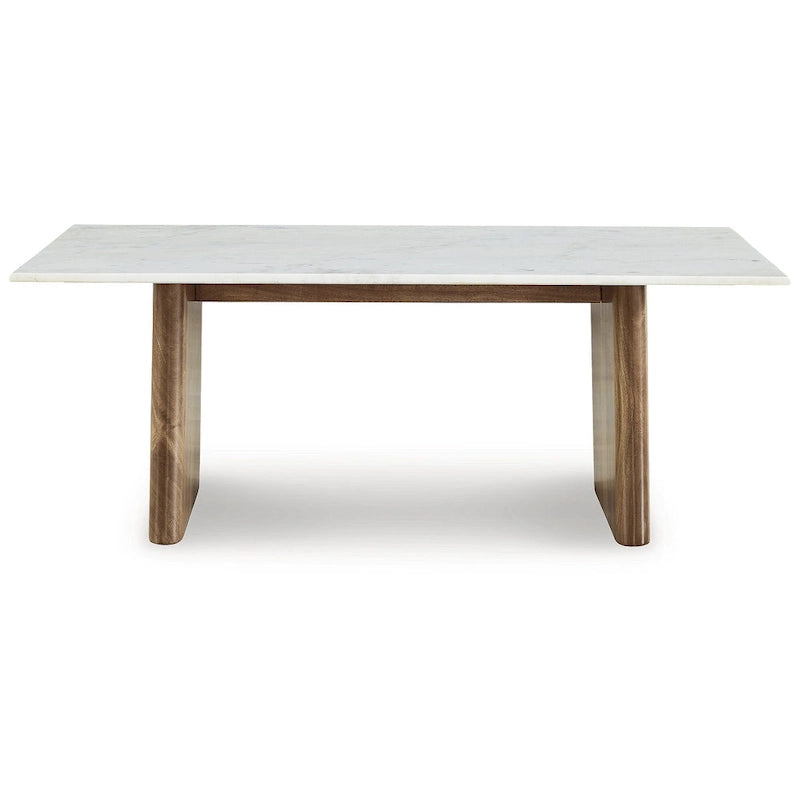 Table basse Signature Design by Ashley Isanti, marron clair/blanche - 122 cm (L) x 66 cm (P) x 43 cm (H)