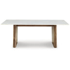 Table basse Signature Design by Ashley Isanti, marron clair/blanche - 122 cm (L) x 66 cm (P) x 43 cm (H)
