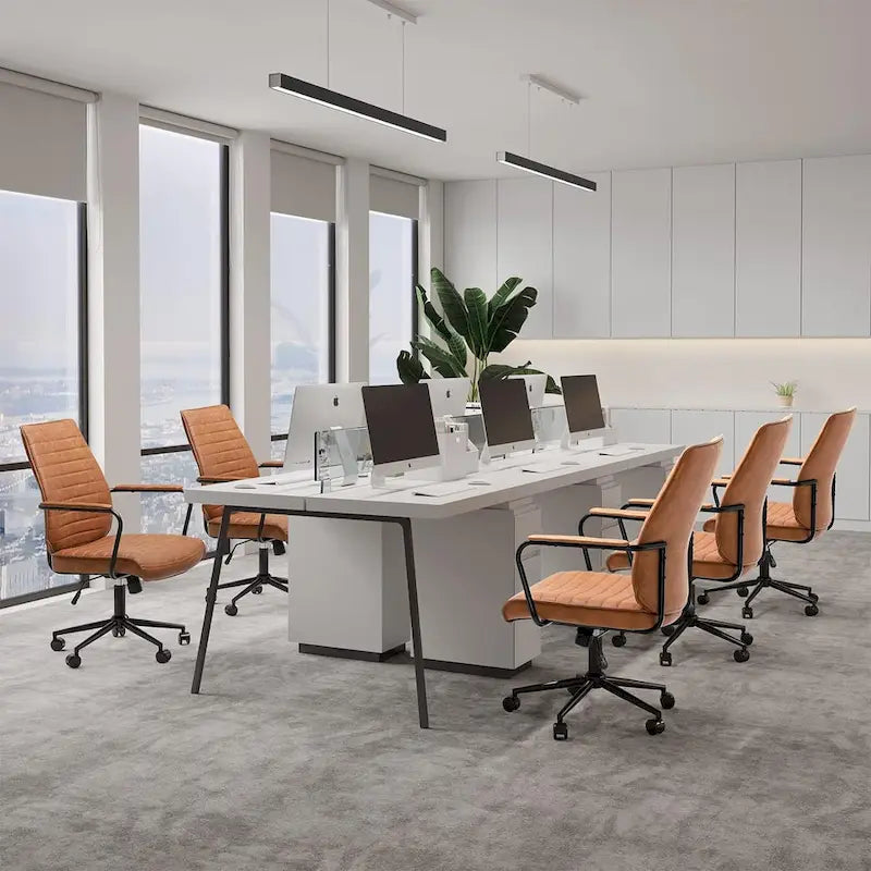 Chaise de bureau, chaise d'ordinateur, chaise de bureau à domicile de style milieu du siècle