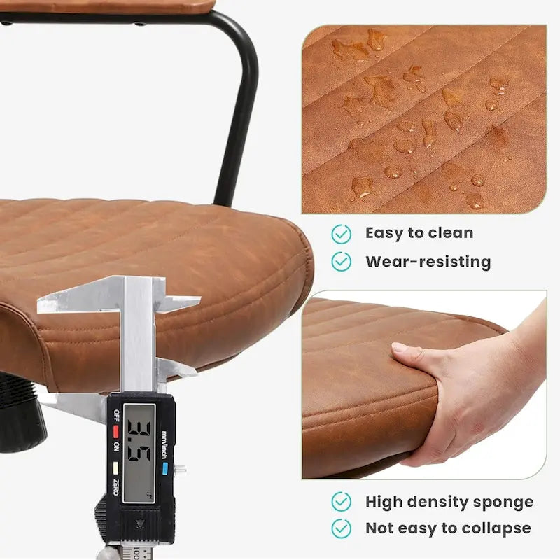 Chaise de bureau, chaise d'ordinateur, chaise de bureau à domicile de style milieu du siècle