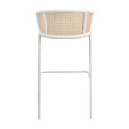 Tabouret de bar LeisureMod Ervilla avec structure en acier thermolaqué blanc, lot de 2 - 37