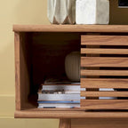 Meuble TV multimédia SAFAVIEH Teela en noyer, 150 cm (59 pouces) - 150 cm (59 po) L x 38 cm (15 po) l x 48 cm (19 po) H