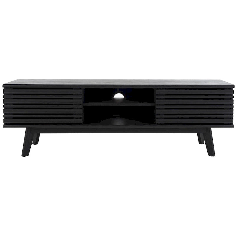 Meuble TV multimédia SAFAVIEH Teela en noyer, 150 cm (59 pouces) - 150 cm (59 po) L x 38 cm (15 po) l x 48 cm (19 po) H