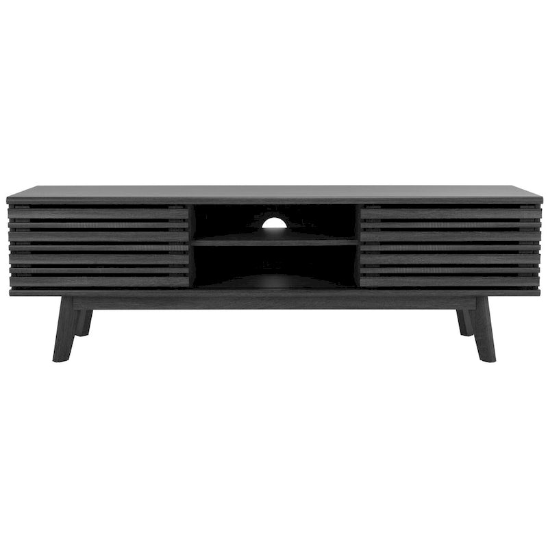 Meuble TV multimédia SAFAVIEH Teela en noyer, 150 cm (59 pouces) - 150 cm (59 po) L x 38 cm (15 po) l x 48 cm (19 po) H