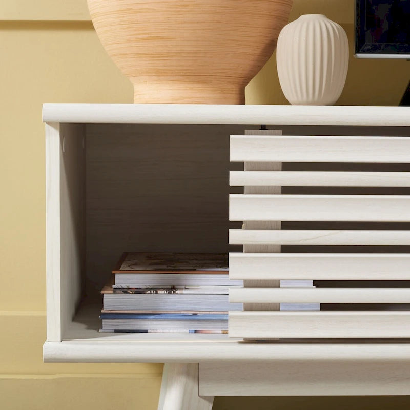 Meuble TV multimédia SAFAVIEH Teela en noyer, 150 cm (59 pouces) - 150 cm (59 po) L x 38 cm (15 po) l x 48 cm (19 po) H