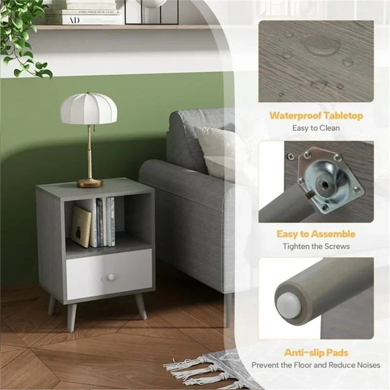 Table de chevet moderne en bois