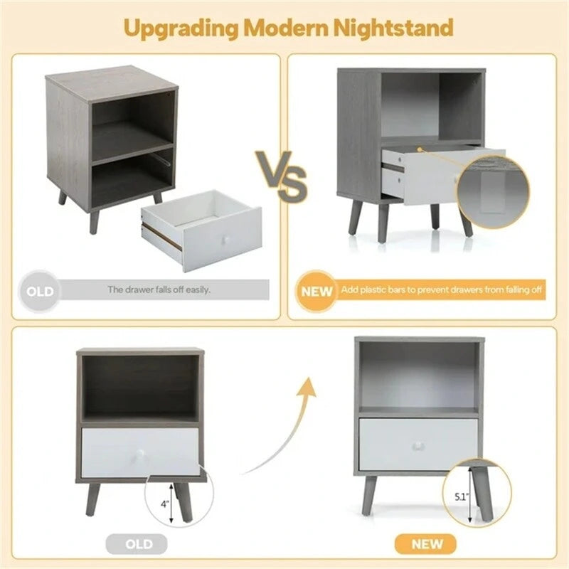 Table de chevet moderne en bois