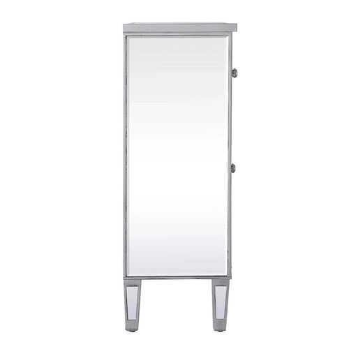 2-Door Mirrored Accent Cabinet