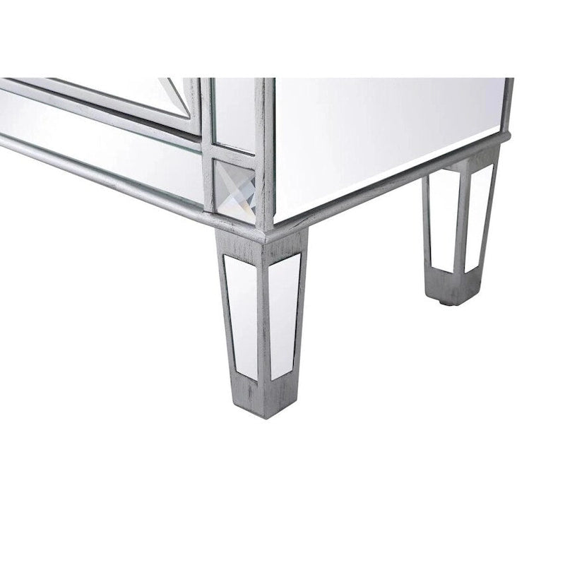 Meuble d'appoint à deux portes avec miroir