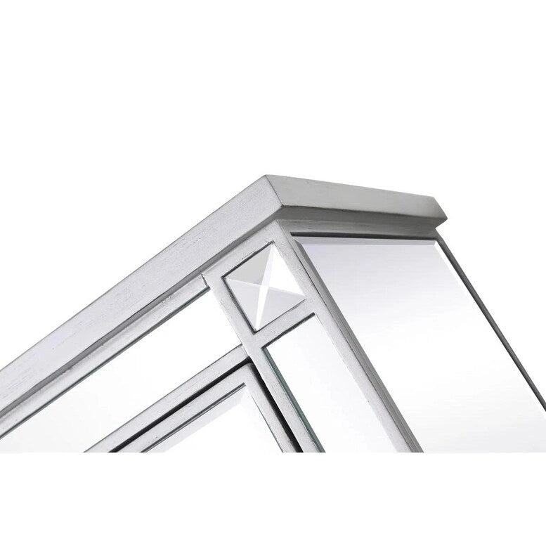 Meuble d'appoint à deux portes avec miroir