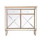 Meuble d'appoint à deux portes avec miroir