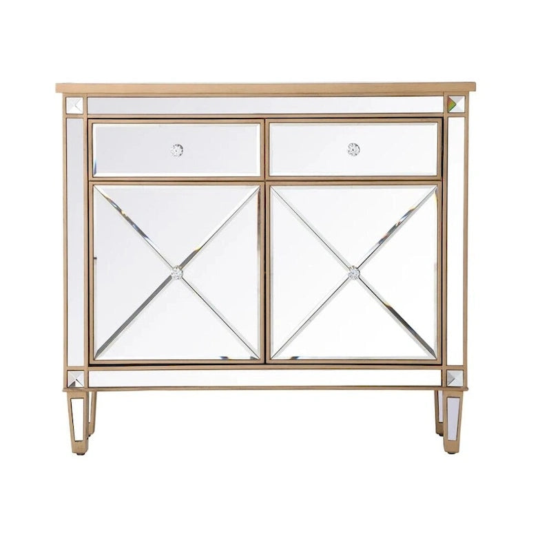 Meuble d'appoint à deux portes avec miroir