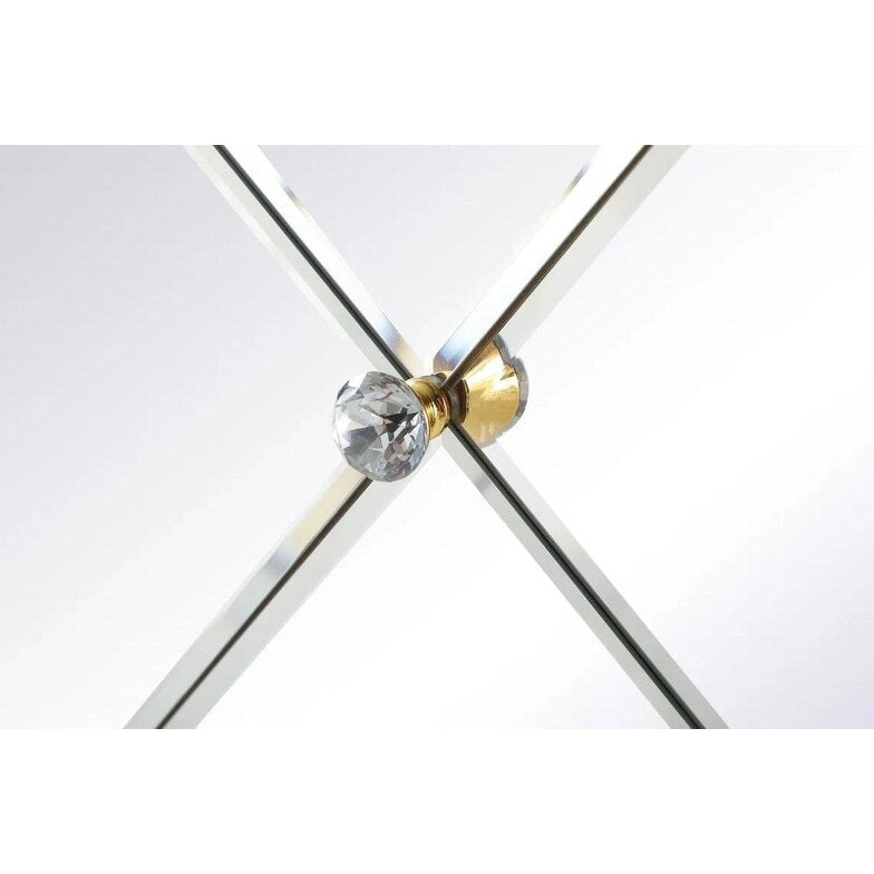 Meuble d'appoint à deux portes avec miroir