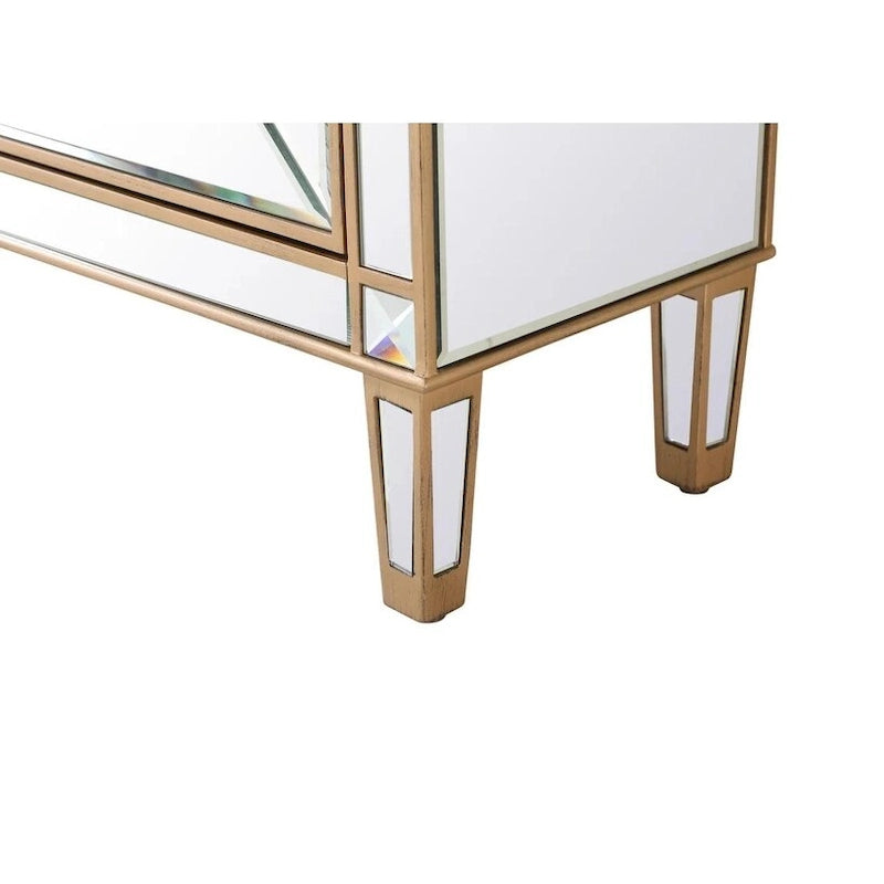 Meuble d'appoint à deux portes avec miroir