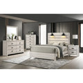 Edyth 4 Piece White LED Panel Bedroom Set