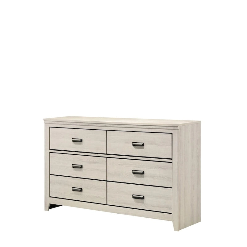 Ensemble de chambre à coucher Edyth 4 pièces avec panneaux LED blancs