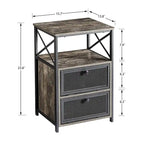 Table de chevet Javlergo avec 2 tiroirs et étagère de rangement pour chambre à coucher, petite table de chevet, table de nuit