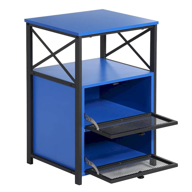 Table de chevet Javlergo avec 2 tiroirs et étagère de rangement pour chambre à coucher, petite table de chevet, table de nuit