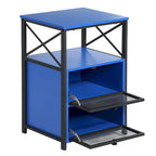 Table de chevet Javlergo avec 2 tiroirs et étagère de rangement pour chambre à coucher, petite table de chevet, table de nuit