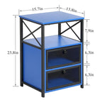 Table de chevet Javlergo avec 2 tiroirs et étagère de rangement pour chambre à coucher, petite table de chevet, table de nuit