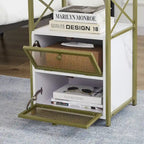 Table de chevet Javlergo avec 2 tiroirs et étagère de rangement pour chambre à coucher, petite table de chevet, table de nuit