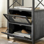 Table de chevet Javlergo avec 2 tiroirs et étagère de rangement pour chambre à coucher, petite table de chevet, table de nuit