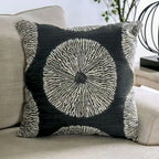 Canapé en chenille et bois avec accoudoirs droits, couleur ivoire