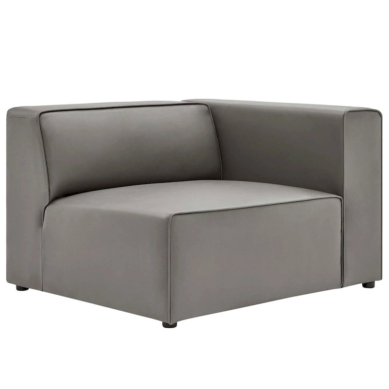 Canapé d'angle 3 pièces Mingle en cuir végétalien