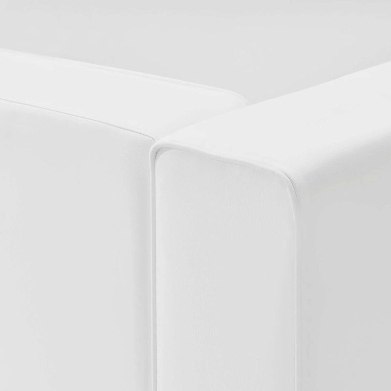 Canapé d'angle 3 pièces Mingle en cuir végétalien