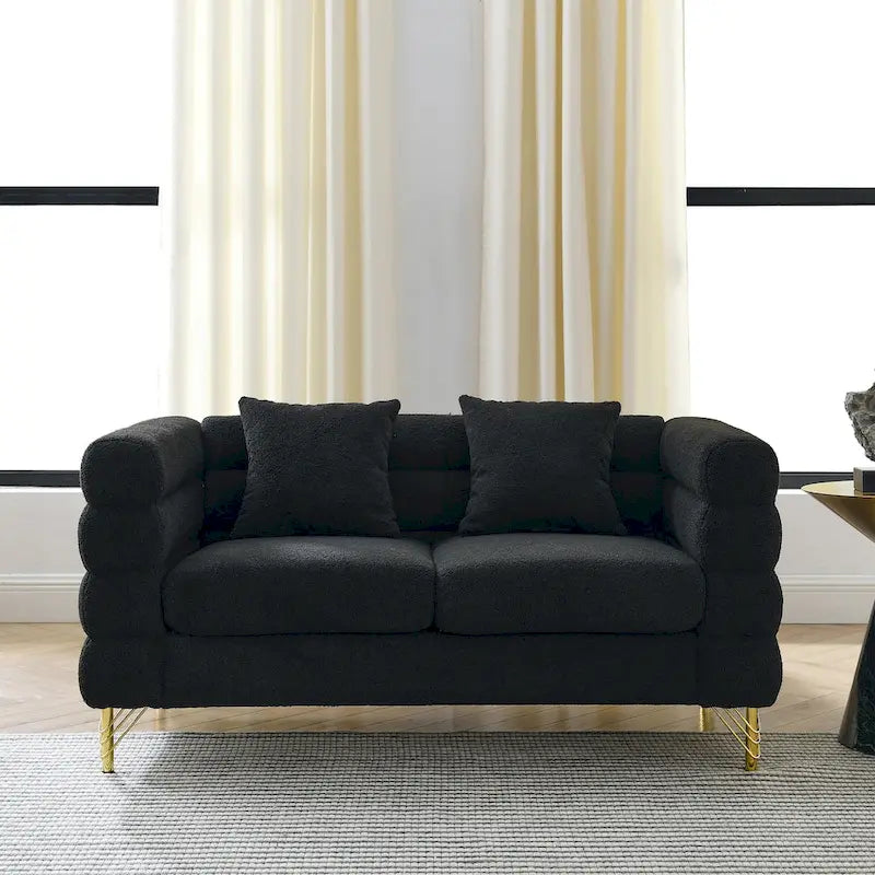 Canapé deux places surdimensionné, assise profonde, avec 2 coussins