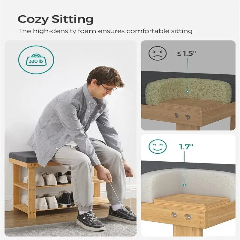 Étagère à chaussures à 3 niveaux - 11,4 cm (P) x 28 cm (L) x 19,3 cm (H)