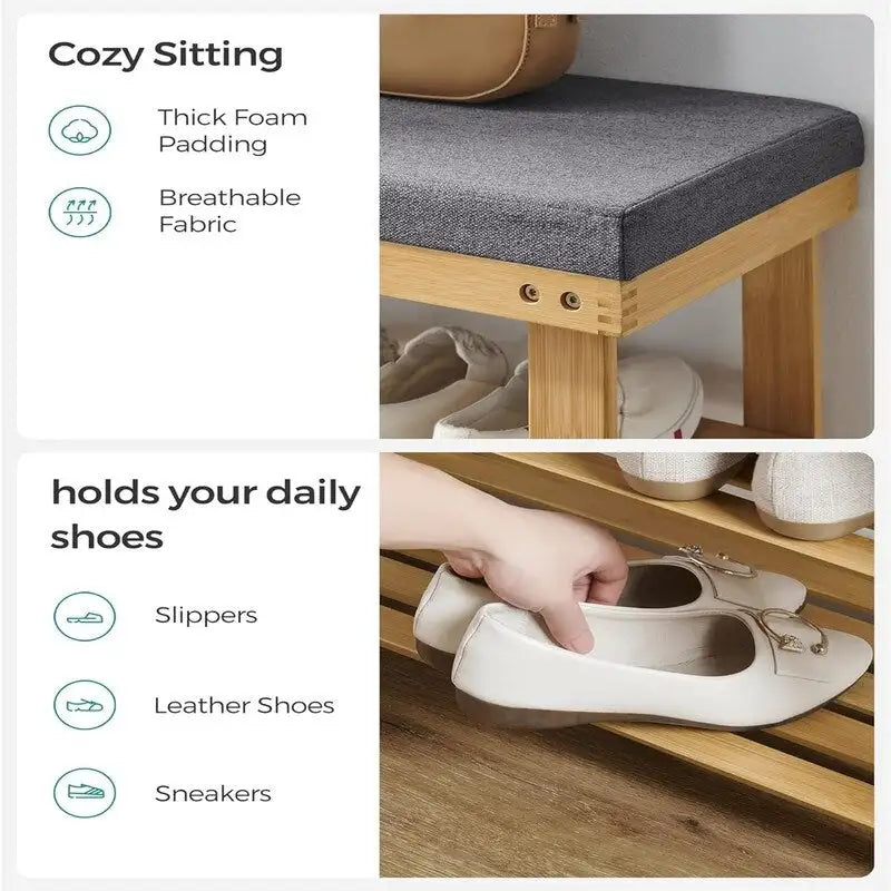 Étagère à chaussures à 3 niveaux - 11,4 cm (P) x 28 cm (L) x 19,3 cm (H)