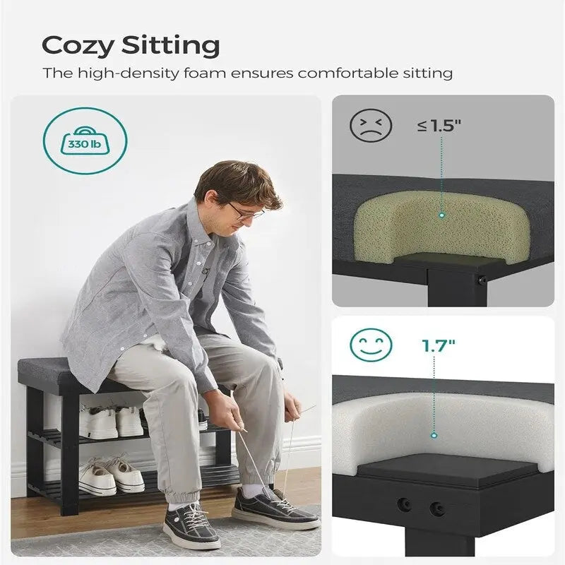 Étagère à chaussures à 3 niveaux - 11,4 cm (P) x 28 cm (L) x 19,3 cm (H)