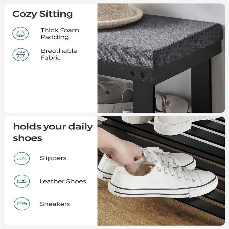 Étagère à chaussures à 3 niveaux - 11,4 cm (P) x 28 cm (L) x 19,3 cm (H)